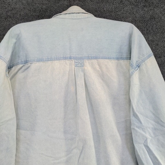 Thompson's Men's Denim Button-Down Shirt Blue XL Long Sleeve Chest Pocket - Picture 8 of 16